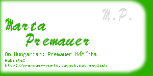 marta premauer business card